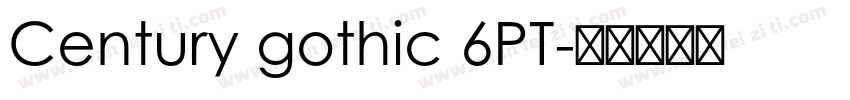 Century gothic 6PT字体转换
